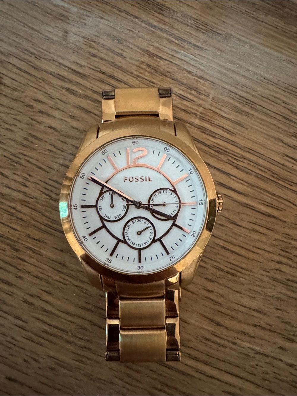 Fossil Rose Gold womens Multi-Function Bracelet Watch